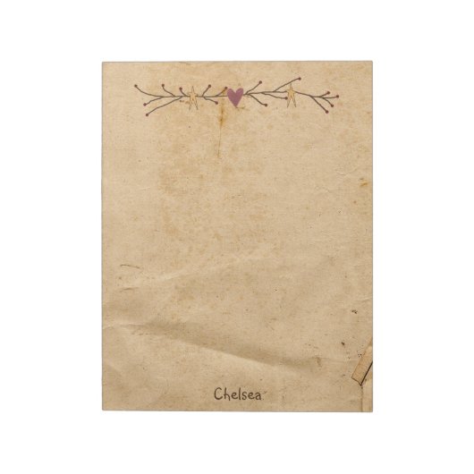 Benutzerdefinierte Herz-Sterne Großer Editor Notizblock (Rotiert)