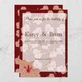 Benutzerdefinierte Hibisken-Blume Einladung (Vorne/Hinten)