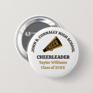 Benutzerdefinierte High School Cheerleaderin Schwa Button
