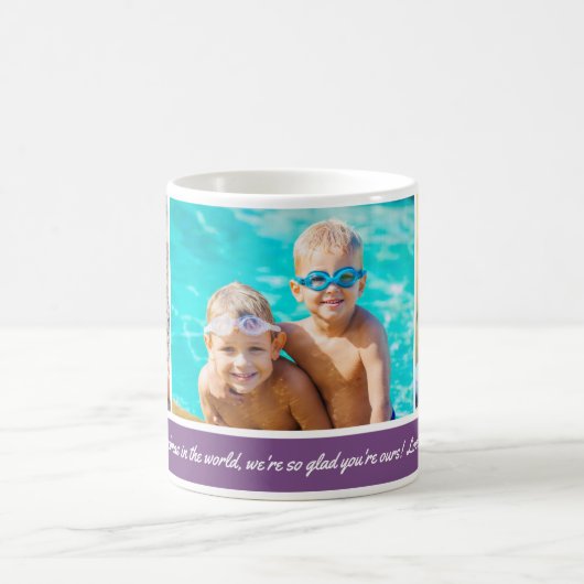 Benutzerdefinierte Hintergrundfarbe 3 Foto-Tasse Kaffeetasse (Mittel)