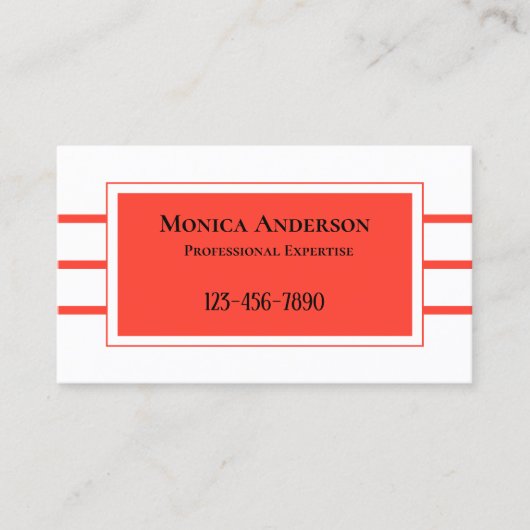 Benutzerdefinierte Hintergrundfarbe Einfaches Fett Visitenkarte (Vorderseite)