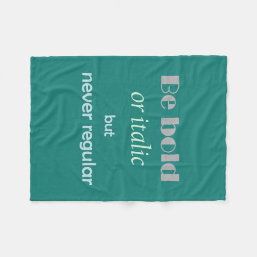 Benutzerdefinierte Hintergrundfarbe sei fett inspi Fleecedecke (Vorderseite (Horizontal))