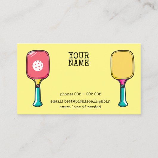 Benutzerdefinierte Hintergrundfarbe und Text-Pickl Visitenkarte (Rückseite)