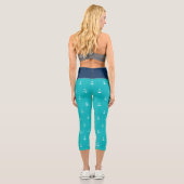 Benutzerdefinierte Hintergrundfarben Nautischer We Capri Leggings (Rückseite)