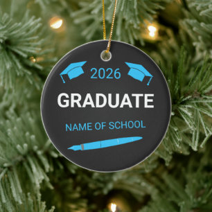Benutzerdefinierte Hochschulabschlussfeier 2026 Keramik Ornament