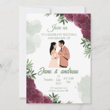 Benutzerdefinierte Hochzeit-Jubiläumseinladung
