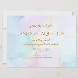 Benutzerdefinierte Hochzeit Save the Date Aquarell