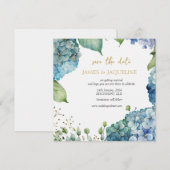 Benutzerdefinierte Hochzeit Save the Date Hortensi (Vorne/Hinten)