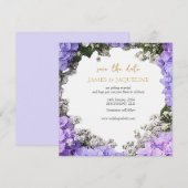 Benutzerdefinierte Hochzeit Save the Date Lavendel (Vorne/Hinten)