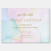 Benutzerdefinierte Hochzeit Save the Date Wasserfa Magnet (Vorderseite)
