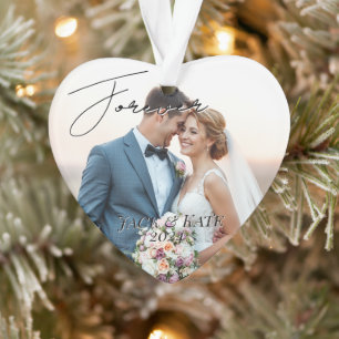 Benutzerdefinierte Hochzeits-Erinnerungsfoto Ornament