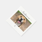 Benutzerdefinierte Hochzeits-Hund-Drinks-on-Me-Spa Serviette (Ecke)