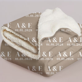 Benutzerdefinierte Hochzeitsdecke für Paare, Braut Sherpadecke