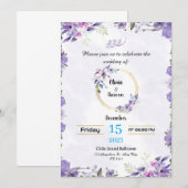 Benutzerdefinierte Hochzeitseinladung Design Einladung (Vorne/Hinten)