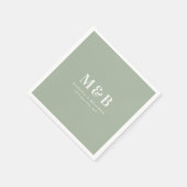 Benutzerdefinierte Hochzeitsmonogramm-Initialen Gr Serviette (Ecke)