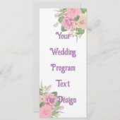 Benutzerdefinierte Hochzeitsprogramme - bearbeitba (Vorne/Hinten)