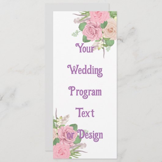 Benutzerdefinierte Hochzeitsprogramme - bearbeitba (Vorne/Hinten)