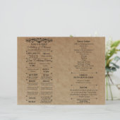 Benutzerdefinierte Hochzeitsprogrammvorlage für Lü (Stehend Vorderseite)