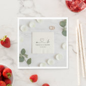 Benutzerdefinierte Hochzeitsservietten: Personalis Serviette (Beispiel)