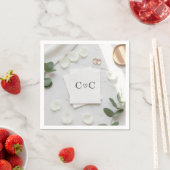 Benutzerdefinierte Hochzeitsservietten: Personalis Serviette (Beispiel)