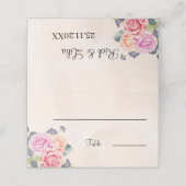 Benutzerdefinierte Hochzeitstabelle für elegante R Platzkarte (Außenseite Aufgefaltet)