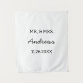 Benutzerdefinierte Hochzeitstischschilder Personal Wandteppich (Vorderseite)