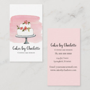 Benutzerdefinierte Hochzeitstorte  Bäckerei Geschä Visitenkarte