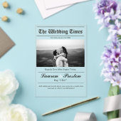 Benutzerdefinierte Hochzeitszeitung - Save the Dat Acryleinladungen (In Situ (Hochzeit))