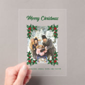 Benutzerdefinierte Holiday-Fotokarte mit Holly Acc Acryleinladungen (Insitu (Handheld))