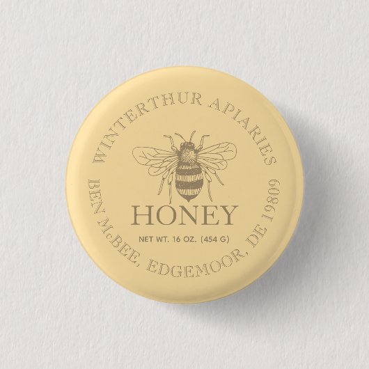 Benutzerdefinierte Honig-Geschäftsförderung Button (Vorderseite)