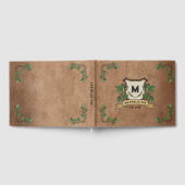Benutzerdefinierte Hopfengersten-Monogramm verwitt Gästebuch (Voll)