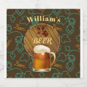 Benutzerdefinierte Hops Bierflaschenetikett (Einzelnes Label)