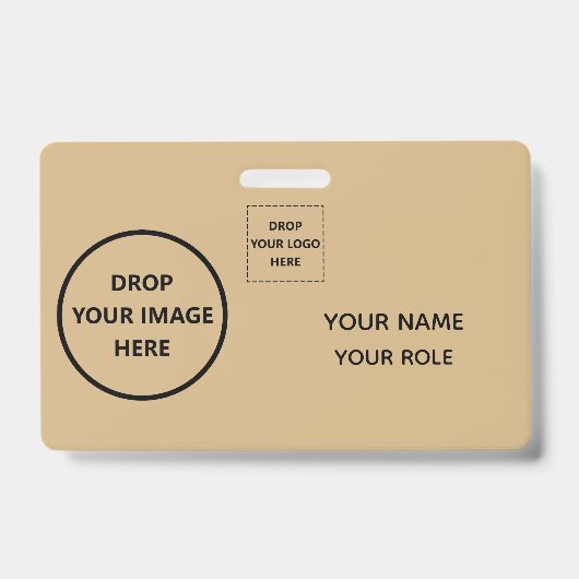 Benutzerdefinierte horizontale Unternehmens-ID – 2 Ausweis (Vorderseite)