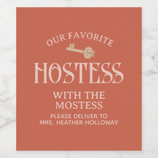 Benutzerdefinierte Hostess mit dem Mostess Script  Weinetikett (Einzelnes Label)