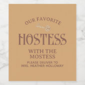 Benutzerdefinierte Hostess mit dem Mostess Script  Weinetikett (Einzelnes Label)