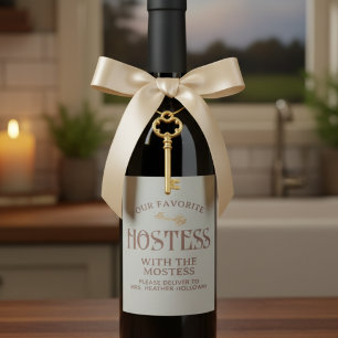Benutzerdefinierte Hostess mit dem Mostess Script Weinetikett