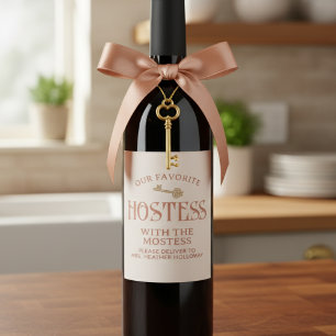 Benutzerdefinierte Hostess mit dem Mostess Script Weinetikett