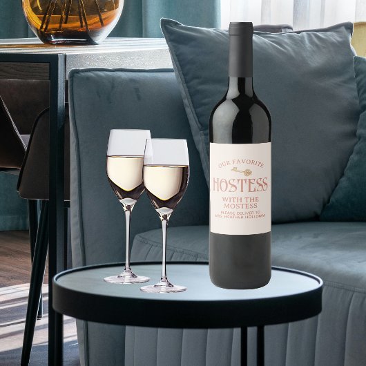 Benutzerdefinierte Hostess mit dem Mostess Script  Weinetikett