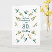 Benutzerdefinierte Hummingbird-Geburtstagskarte Karte (Gelbe Blume)