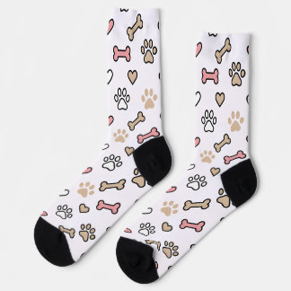 Benutzerdefinierte Hund-Foto-Pfotenabdruck-Herzmus Socken