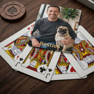 Benutzerdefinierte Hund-Vater-Foto-Vatertag-Spielk Spielkarten