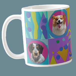 Benutzerdefinierte Hunde-Foto-Collage I Süßer Welp Kaffeetasse