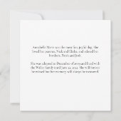 Benutzerdefinierte Hunde-Foto-Gedenkkarte Service  (Rückseite)