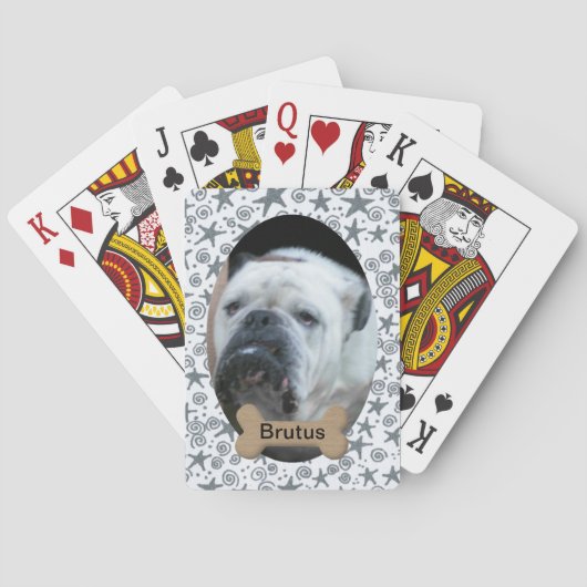 Benutzerdefinierte Hunde-Foto-Kartenspielen Spielkarten (Rückseite)