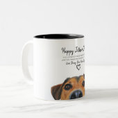 Benutzerdefinierte Hunde Foto Vatertag Tasse von R (Vorderseite Links)