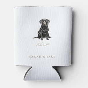 Benutzerdefinierte Hunde-Hochzeitsservietten Black Dosenkühler