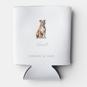Benutzerdefinierte Hunde-Hochzeitsservietten Boxer Dosenkühler
