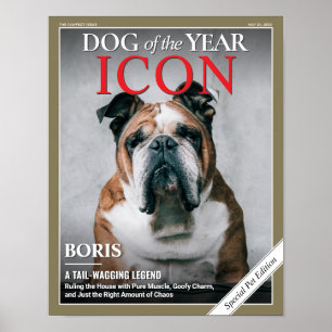 Benutzerdefinierte Hunde-Magazin-Cover-Vorlage Hau Poster