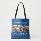 Benutzerdefinierte Hunde Mama Blue Foto Collage Tasche (Vorderseite)