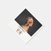 Benutzerdefinierte Hunde- oder Haustier-Hochzeit Serviette (Ecke)